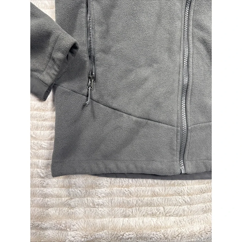 North Face Men's Medium Chimborazo Sherpa-Lined Fleece Full Zip Jacket Gray NICE
